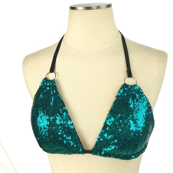Swim Sexy Blue Sequin Bikini Swimsuit Poshmark